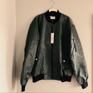 NEW w tags army green olive & black bomber jacket
